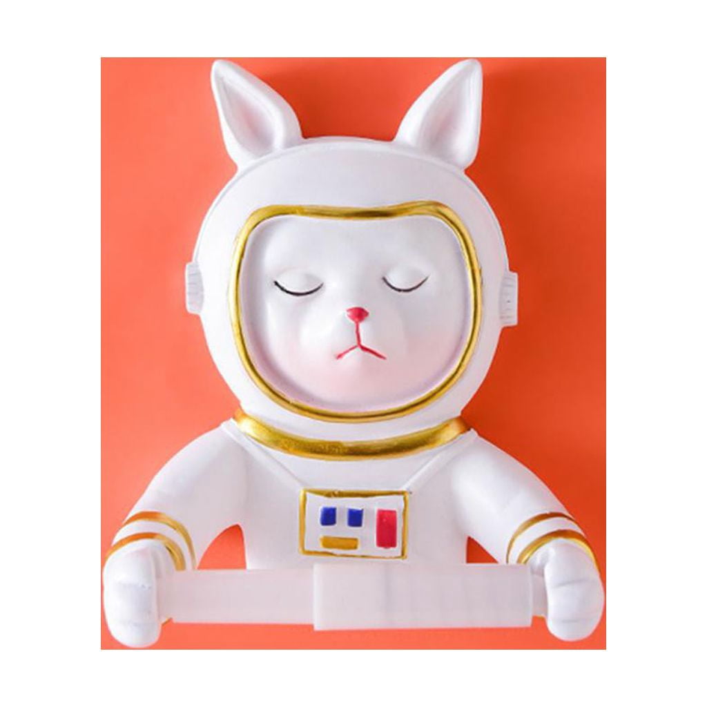 Fiocias Animal Style Bathroom Toilet Paper Holder Organizer for Restroom Hold Mega Rolls Puppy Astronaut