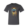 thumbnail image 2 of Bear Painting Splatter Abstract Art Animal Lover Men's Graphic T-Shirt, Heather Black, Medium, 2 of 3
