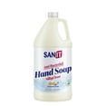 thumbnail image 1 of Sanit Silky Clean Antibacterial Liquid Gel Hand Soap Refill - Advanced Formula with Coconut Oil and Aloe Vera - All-Natural Moisturizing Hand Wash - Made in USA, Vanilla, 64 oz, 1 of 8