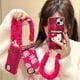 thumbnail image 2 of Correa de muñeca de felpa de Hello Kitty de dibujos animados dulce y fresco para funda de teléfono Iphone15promax 14 Lindo 13 Todo incluido 12, 2 of 4