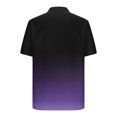 thumbnail image 4 of ZCFZJW Mens Ombre Hawaiian Shirts Casual Tie Dye Color Block Printed Summer Short Sleeve Button Down Graphic Holiday T-Shirts Loose Regular Fit Beach Vacation Outfits Purple XXXXL, 4 of 5
