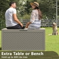 thumbnail image 4 of Bifanuo 100 Gallon Deck Box Lockable Resin Outdoor Storage Box Waterproof Outdoor Container for Patio Furniture Cushions, Pillow, 4 of 6