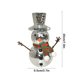 thumbnail image 3 of Adorno de bola de discoteca con forma de muñeco de nieve de espejo de 20 x 9,5 x 9,5 cm, con bufanda y gorro de punto, reflectante, para mesa o repisa de chimenea, color plateado. Pieza única. Rkxzt, 3 of 6
