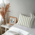 thumbnail image 6 of Lumbar Pillow Covers 20x12 Inch Set of 2, Sage Green Striped Waterproof Outdoor Pillow Covers, Modern Farmhouse Sage Green White Stripes Decorative Cushion Pillowcases for Couch, Sofa, Bed, Patio, 6 of 9