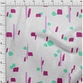 thumbnail image 4 of oneOone Viscose Jersey Fuschia Pink Fabric Geometric Abstract Shapes With Animal Print Craft Projects Decor Fabric Printed By The Yard 60 Inch Wide, 4 of 4