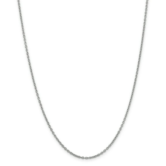 14k White Gold 2mm Cable Chain