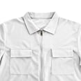 thumbnail image 6 of SAWOBUUN Men's Texture Zip Front Jacket Short Sleeve Collared Sport Top Casual Athletic Outerwear, 6 of 7