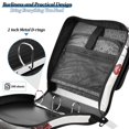 thumbnail image 5 of Haosy 3 Ring Zipper Binder with Shoulder Strap Waterproof Trapper Keeper 2 Inch D-Ring 500 Sheets Capacity, Gnome Rose Black White Hat, 5 of 8