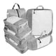 thumbnail image 2 of Paquete de 6 cubos de compresión expandibles que ahorran espacio para organizar maletas de viaje. Gris, 2 of 9
