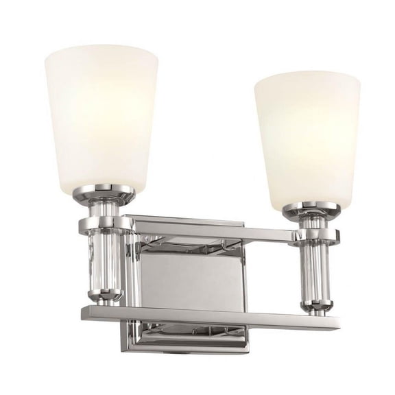 2 Light Bath Bracket in Traditional Style-11.5 inches Tall and 14.25 inches Wide-Polished Nickel Finish Bailey Street Home 147-Bel-4965552