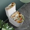 thumbnail image 2 of SEANATIVE 2 Pieces Toilet Lid & Tank Covers Washable Toilet Protector Cover Universal Fit Most Round and Elongated Toilet for Bathroom Decor, Mushroom Sunflower Butterfly, 2 of 7