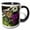 Black/White, variant on 3drose, Macro Photograph of a Monarch Butterfly on Butterfly Bush Blossoms., 11oz Two-tone Yellow Mug