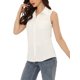 thumbnail image 4 of CAMISA SIN MANGAS INSPIRE CHIC Botón Frontal Cuello en V Tunic Chambray Denim Talla 3XL Blanca, 4 of 6