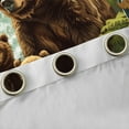 thumbnail image 4 of Castle Fairy Animal Bears Curtains Pack Of 2 (42X84 Each) for Boys Teens Men,Tree Leaves Curtains Blackout,Woodland Wildlife Bedroom Curtains,Luxury Bedroom Decor, 4 of 6