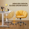 thumbnail image 4 of Silla de escritorio Yaheetech Boucle en forma de nube ajustable amarilla, 4 of 9