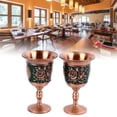 thumbnail image 3 of Copa De Vino De Metal Vintage, aleación De Zinc Premium, Copas De Metal Retro Decorativas En Relieve Para Bar De Casa, 2 Piezas, Con Café, Té, Uso De Café Con Leche, Para, 3 of 7