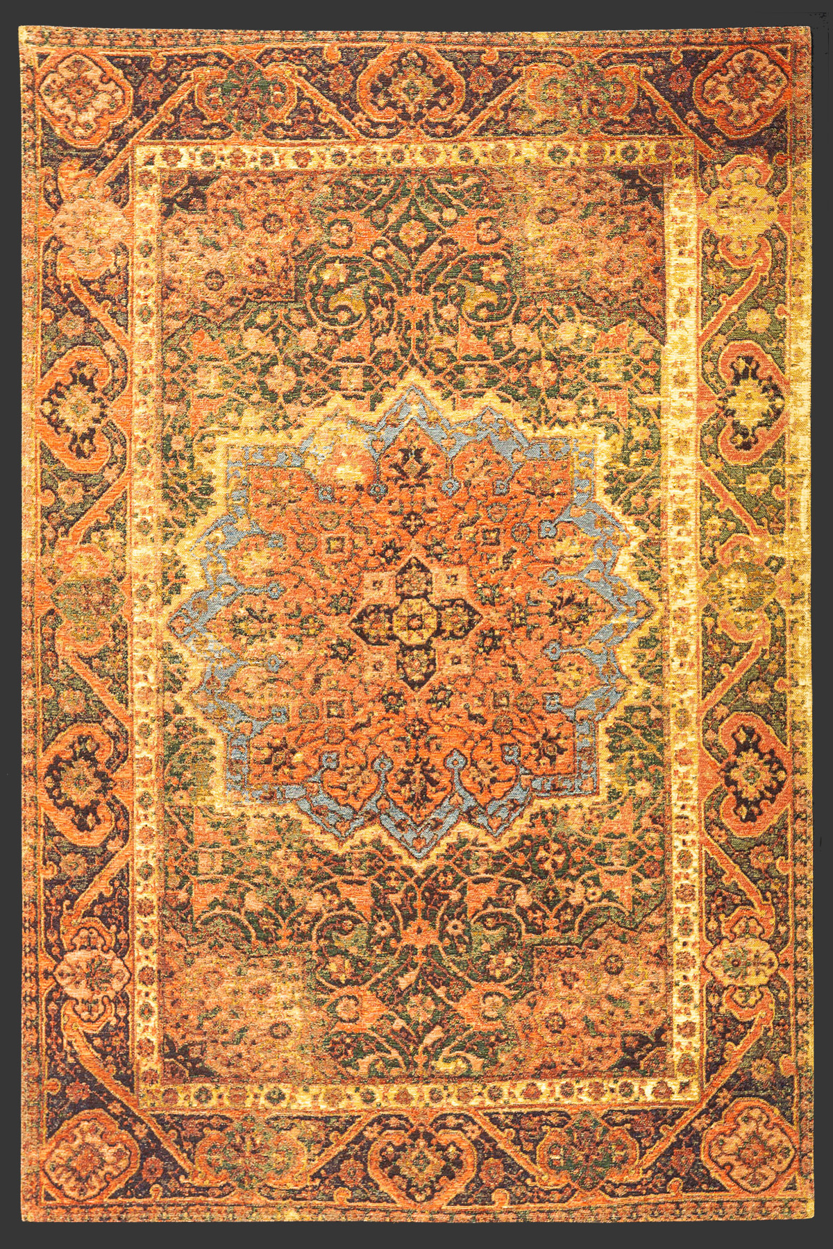 Rug Sarouk Polypropylene Indoor Area Rug Orange (6X9 Rectangle