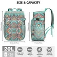 thumbnail image 3 of Bohemian Style Boho Chic Cooler Backpack - 20L Insulated Leakproof Lunch Bag, Vintage Fashion, 3 of 6