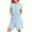 Light Blue, variant on Sakmal Nightgowns Women Full Zip with Pockets Sleepwear Short Sleeve Beige Nightgowns for Women