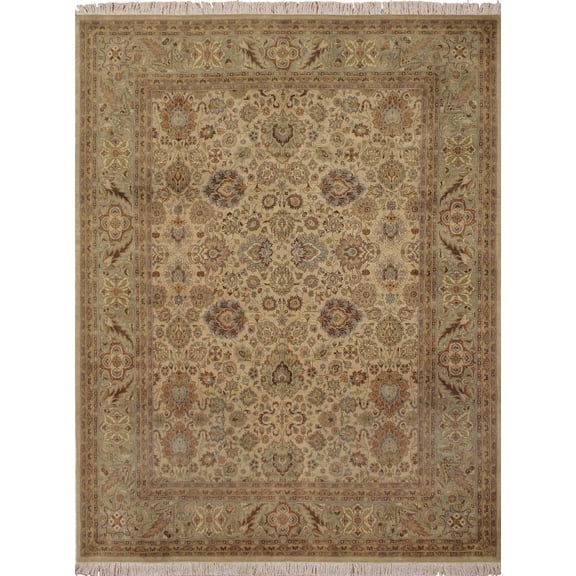 Wali Jeff Beige/Lt. Green Rug, 8'1" x 10'2"