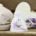 thumbnail image 3 of BRIGHTFUFU 50 bolsas de bolsitas vacías de lavanda con cordón, pequeñas bolsas de malla para almacenamiento en armario y fragancias, bolsas de tela de color morado claro para flores secas y especias, 3 of 8
