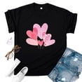 thumbnail image 1 of Meichang T-Shirts de la Saint-Valentin pour Femmes, T-Shirts Graphiques avec Cœur, Manches Courtes, Col Rond, Coupe Ample, Tendance, 1 of 4