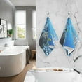 thumbnail image 2 of Ryvnso Fish Ocean Cotton Hand Towels Sets Face Towel 2 PCs Bathroom Decorative, 2 of 7