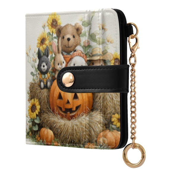 Qxltty Cute Animals Ladies Wallet Rfid Slim Thin Compact Credit Card Women Wallet Zipper Coin Pocket and ID Window for Female Gifts