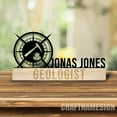 thumbnail image 2 of Craftnamesign Custom Wooden Geologist Desk Name Plate, Geology Metal Nameplate for desk, 2 of 5