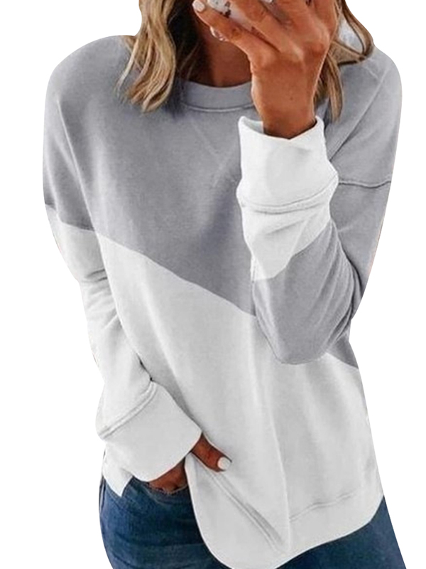 YAMTHR Women/'s Tie Dye Printed Sweatshirts Long Sleeve Loose Pullover Hoodie Color Block Casual Tunic Tops