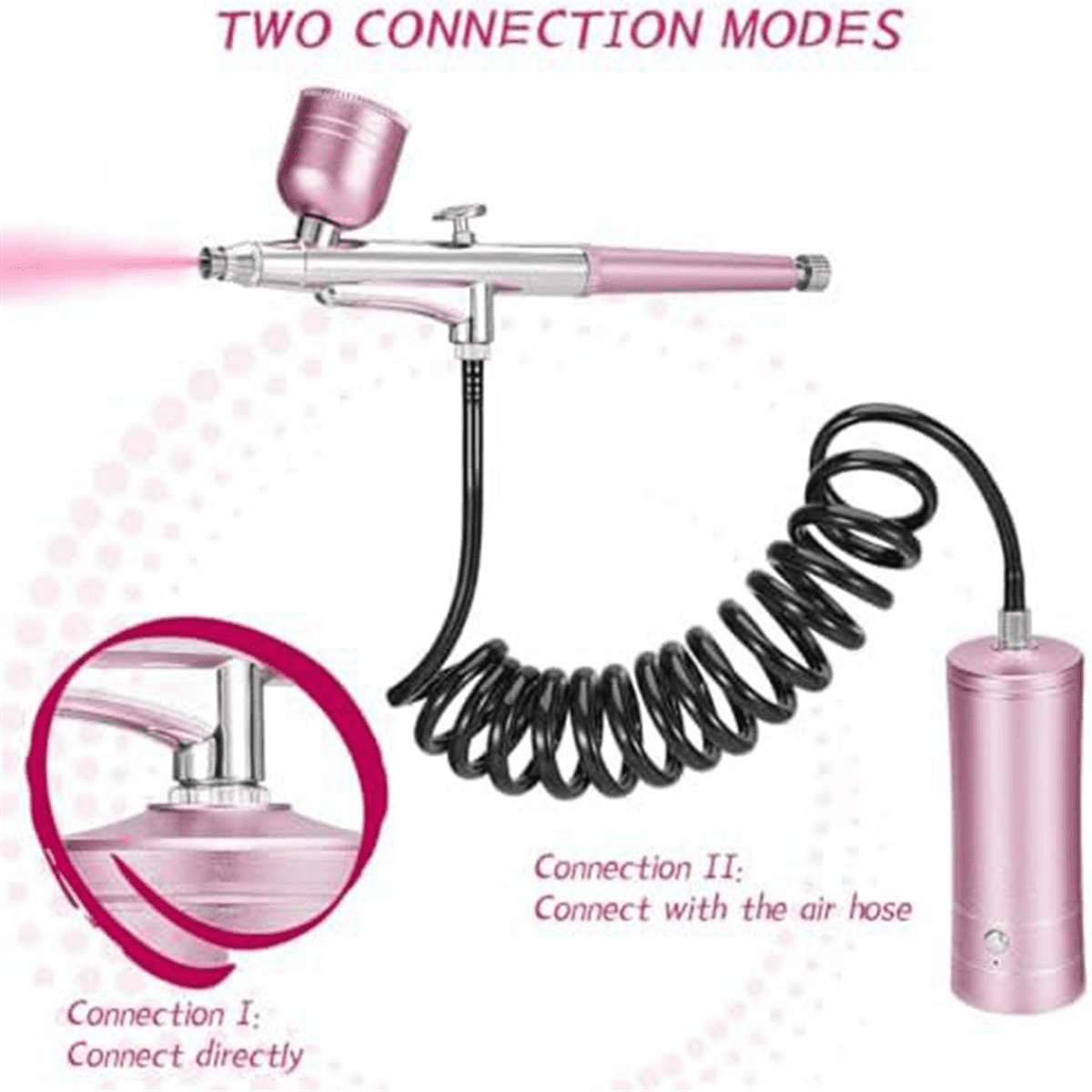 Airbrush KIT Cordless Rechargeable Compressor Set, Automatically Handles Model Painting, Nails, Makeup A