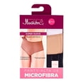 thumbnail image 1 of Pantaleta Ilusión para Mujer, Alta de Microfibra 3 Piezas Multicolor Talla G, 1 of 4