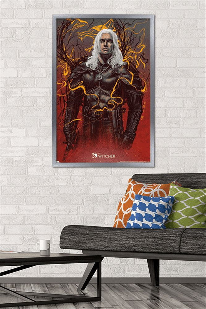 Netflix The Witcher Season 2 - Geralt of Rivia Wall Poster, 22.375" x 34", Framed