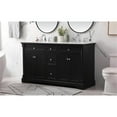 thumbnail image 2 of Elegant Decor Clarence 60" Solid Wood Metal Double Bathroom Vanity Set in Black, 2 of 8