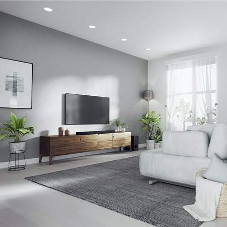 Yamaha - TRUE X BAR 50A Soundbar with Dolby Atmos, Wireless Subwoofer and Alexa Built-in - Black