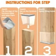 thumbnail image 5 of 16 PCS Rectangular Silicone Chair Leg Protectors for Hardwood Floors, Clear Furniture Leg Caps with Felt Pads, Protect Wood or Tile Floors, Reduce Noise, Easy to Move (0.5" x 2"), 5 of 8