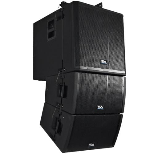 Seismic Audio Powered Line Array System 18" Subwoofer, Two 12" Line