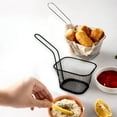thumbnail image 5 of Kdkad Fry Serving Baskets, Stainless Steel Fry Basket, Food Baskets, 4 Inches Mini Square Chicken Wings Holder for Restaurant Cafe Table Food Serving, 5 of 6