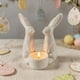 thumbnail image 4 of Candelabro de cerámica de conejito de Pascua blanca – Candelabro aromático cónico, 5,1 x 3,9 pulgadas, cerámica gruesa de alta calidad, repisa decorativa y decoración de mesa, pack de 1, 4 of 8
