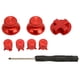 thumbnail image 2 of Botones de metal del controlador de juego reemplazo D Pad Botón de reparación del controlador de cabeza de hongo Fácil instalación Aleación de aluminio Rojo para Gamepad ANGGREK Otros, 2 of 8