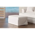 thumbnail image 3 of Sunset Trading Newport 44" Fabric Slipcovered Ottoman in White, 3 of 3