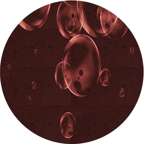 Ahgly Company Machine Washable Indoor Round Transitional Chocolate Brown Area Rugs, 4' Round