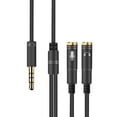 thumbnail image 1 of NARABB 3.5mm Earphone Mic Headphone Audio Splitter Adapter Cable Male To Female, 1 of 1