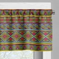 thumbnail image 3 of Ambesonne African Valance Pack of 2, Geometric Colorful, 54"X18", Multicolor, 3 of 5