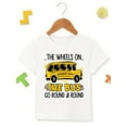 thumbnail image 1 of Camiseta informal de verano para niño - LAS RUEDAS DEL AUTOBÚS... y camiseta de manga corta con cuello redondo y estampado de autobús - Camiseta deportiva para salir, 1 of 6