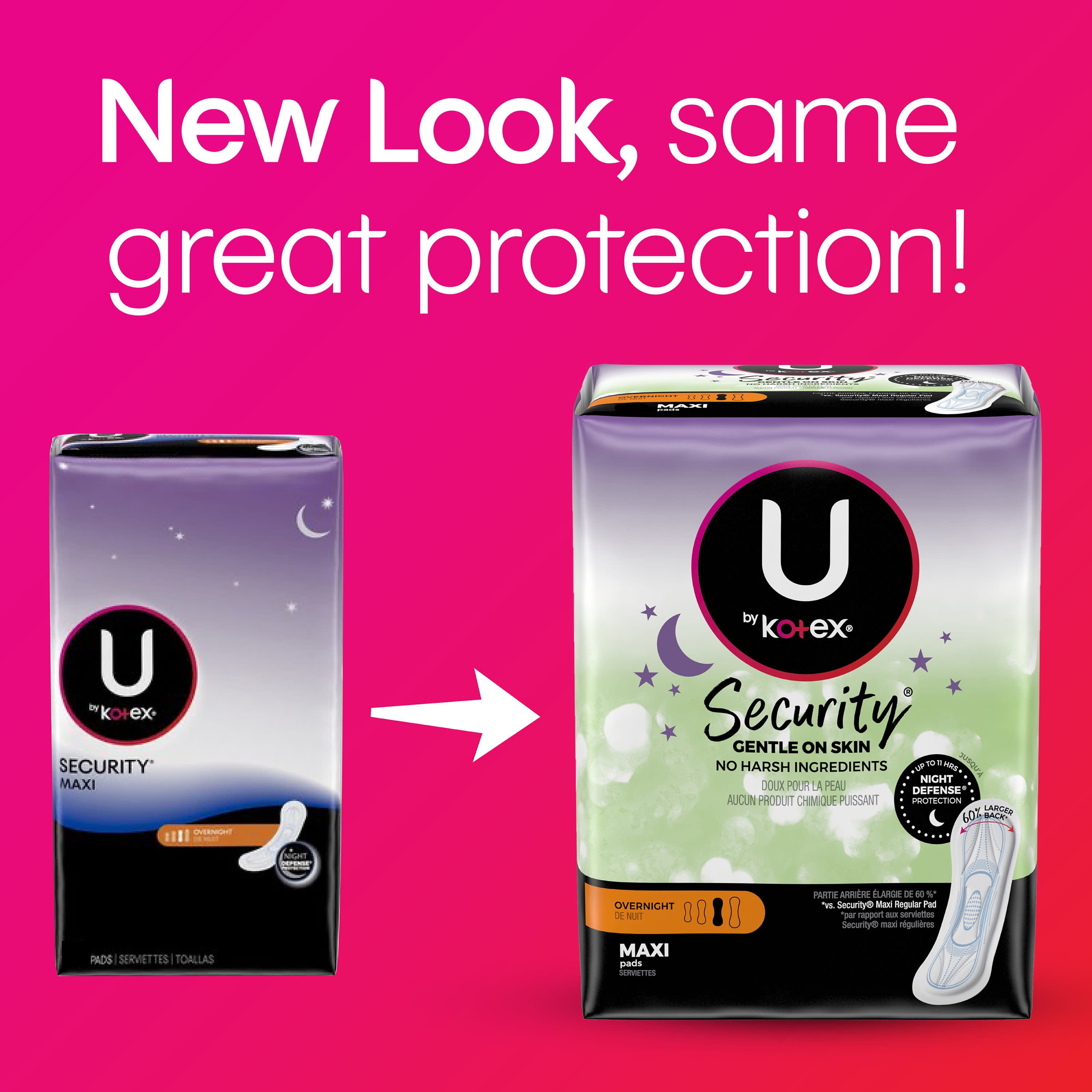 U By Kotex Security Maxi Feminine Pads Overnight Absorbency Unscented 40 Count Walmart Com Walmart Com U By Kotex Security Maxi Feminine Pads Overnight Absorbency Unscented 40 Count Walmart Com Walmart Com