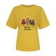 thumbnail image 4 of Puntoco Blusa informal de cuello redondo con estampado navideño para mujer, 4 of 4