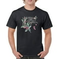 thumbnail image 1 of Tee Hunt Merry and Bright Cute Christmas T-Shirt Jolly Santa Xmas Men's Tee, Black, 4X-Large, 1 of 5