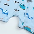 thumbnail image 6 of ATAIKU Infant Baby Boys Short Sleeve Romper 3M-3T Newborn Soft Cotton 2 Way Zipper Jumpsuit Toddler Summer Bodysuit - Dinosaur, 6 of 10
