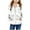 White, variant on Shadoumai Back To School Clothes For Teen Girls Girls Hooded Cardigan Coat With Diy Hand Painted Patch Pocket Zipper For Children Stylish Warm Outerwear